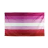 3x5 ft Rainbow Flag 6 Stripes Levande Färg och Fade Proof Canvas Header Ands Double Stitched Gay Pride Banner Flaggor Polyester med mässing Grommets Homosexual HH21-171