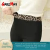 Sonbahar Tayt Kadın Leopar Bel İplik Dikey Pantolon Giyim Pamuk Yüksek Dokuz Pantolon Leggins Mujer 210428