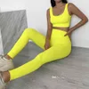 Tuta da yoga sportiva da donna Abbigliamento da corsa professionale senza cuciture Abbigliamento da fitness Reggiseno Pantaloni Abbigliamento sportivo Set da due pezzi 14 colori