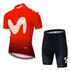 Movistar Team Radfahren Kurzärmeles Jersey Summer Mountain Bike Kit atmungsaktivem Quickdry Men Racing Shirts Shorts Sets H051201941355209835