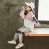 Teen Girls Sport Clothing Letter Costume For Jacket + Pants Clothes Set Teenage Kids 210527