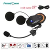 Motorcykel Intercom Freedconn T-Max Hjälm Bluetooth 4.1 Headset 1500m 6 Riders Group Talk System FM Radio Interphone