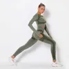 6 färger yoga kostym tracksuit kvinnor gym kläder seamlyoga set sport toppar kläder fitnsuit sport byxor yoga leggings x0629