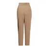 Сплошные брюки для женщин Высокая талия Нерегулярная полная длина плиссированные гаремические брюки женская весенняя мода одежда 210521