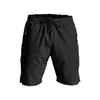 Män som kör shorts med dragkedja Ficka sommar Snabbtorkat fitness Bodybuilding Sweatpants Gym Sport Training Byxor