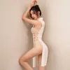 Kobiety Sexy Bielizna Bielizna Erotyczna Sukienka Przeglądaj Cosplay Kostium Śmietno Nightdress Sex Mini Cheongsam Y0913