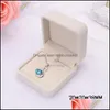 Jewelry Boxes Packaging & Display Fashion &Creamy-White Veet Ring Earrings Pendant Necklace Bracelet Bangle Classic Show Luxury Octagonal Gi