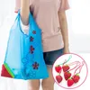 Sac à provisions mignon fraise réutilisable écologique fourre-tout portable sacs de rangement pliants pochette sacs fourre-tout de supermarché CCF4788