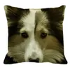 45cmx45mかわいいペット犬スコットランドパターンリネン装飾枕カバーカバーソファウエストPC005クッション/装飾枕
