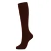 Sports Socks Pure Color Varicose Vein Stockings Knee For Pain Relief Neutral Knee-High Compression Thigh High SocksSports