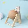 Zabawki Cat Cute Scratball Zabawka Kitten Sizal Lina Ball Deska Szlifierki Paws Koty Scratcher Wear Oporty Zwierzęta Meble Dostawy