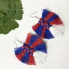 Dangle & Chandelier Drop Earrings Trendy Jewelry July 4th USA Independence Day Unique Simple Retro Cactus Tassel Macrame For Party Gift