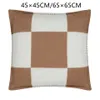 Kuddefodral Luxury H Cashmere Pillowcase 4545cm virkning Mjuk ull varm rutig bäddsbädd