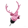 Zink Alloy Deer Elk Head Wine Stopp Drinks Bar Verktyg Nattklubb Tillbehör Jul Bröllopsfest Aerator T2i52345