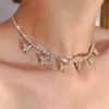 Tasarımcı Kolye Lüks Takı Punk Kelebek Gerdanlık Kadınlar Için Altın Gümüş Renk Kalın Zincir Kolye Bildirimi Chocker Collier Femme