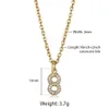 CN36 Dainty Tiny Cute Liczba 0 1 2 3 4 5 6 7 8 9 Cz wisiorek urodziny Lucky Charm Naszyjnik Rolo Regultable3854711