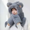 Adult and bride's 3-in-1 glov long ear scarf Kawai interting birthday gift plush rabbit hat winter2332