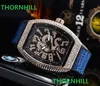 Dragon squelette concepteur montres arc-en-ciel bague diamants hommes femmes montres mouvement à quartz hommes watch220I