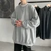 2021 Толстовка толстовки Мужской черный Белый хип-хоп Punk Pullover Streetwear Повседневная мода одежда мужская негабаритная корейский Harajuku Y0809