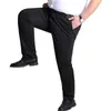 Hiver hommes pantalons décontractés épaissi polaire chaud affaires droit Stretch pantalon noir marine grande taille 44 45 48 50 52 210715