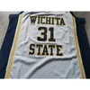 001RAREバスケットボールジャージーメンズユース女性ビンテージ＃31 Ron Baker Wichita State Size S-5XLカスタム任意の名前または番号