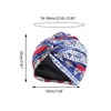 Beanie / Crânio Caps Na moda Impressão Noite Cabelo Estilo Cuidados Faux Silk Finging Sleep Bonnet Chapéu Quimioterapia Turbante