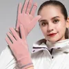 Luvas de cinco dedos no inverno de inverno snowboard motocicleta de snowboard ridicular tela de toque para mulheres h9