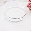 10pcs 50mm 58mm 65mm enfants fil réglable bracelets vierges câble bracelet extensible pour charmes bijoux à bricoler soi-même accessoire Pulseras Q0719