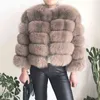 Stijl Echt Bontjas 100% Natuurlijke Jas Vrouwelijke Winter Warm Lederen Hoge Kwaliteit Vest 211122
