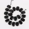 Natural Black Tourmaline Octangle Shape Jewelry,Drilled Polished Cuts Loose Beads for Earrings Bracelet,Full Strand