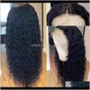 ProductsWater Wave Short Curly Lace Front Hair Pruiken voor zwarte vrouwen Bob Long Deep Frontal Braziliaanse pruik nat en golvende volledige DR1671815
