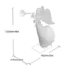 Садовые украшения Золотой Серебряный освещенный ангел с трубой Уличное рождественское украшение двора Скульптура Искусство Праздник Зимний дисплей