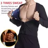 Gym Kleding Afslanken Tops Mannen Taille Trainer Body Shaper Gewichtsverlies Fitness Korset Lange Mouwen Shapewear Met Rits Vetverbrander Top