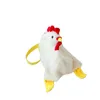 Förvaringspåsar Plush Crossbody Purse Cute Cartoon Chicken Shoulder Bag Party Work Travel Satchel för kvinnor Tjejer