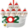 Décorations de noël vente transfrontalière 2022diy nom bénédiction mots résine masque bonhomme de neige famille pour arbre survivant pendentif