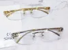 Eyeglasses Rimless Frames Optical Glasses Metal Frameless Eyeglasse Gold Frame Clear Lens for Men Fashion Sunglasses Frame with Bo257W