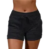 Summer Women Shorts swobodne elastyczne wysokie talia duże femme ropa mujer solidny dopasowanie luźne kobietę sportowe plaża