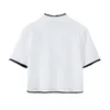 Орильзая пустая стройная футболка женская летняя мода Streetwear o шеи с коротким рукавом базовые лоскутные классы причинно-кишечные вершины 210515