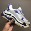 Paris 17FW mode chaussure Triple S sneaker femmes chaussures gris blanc noir baskets pour hommes printemps chaussures bleu marine décontracté papa chaussures