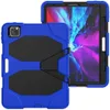 Shockproof Tablet Cases for iPad Pro 12.9 11 inch, Multi Angle Viewing and Typing Three Layer Armor Protection Cover with Build-in Pencil Holder