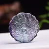 Multicolor Gemstone Lucky Animal Animals Dance Peacock Подвеска Натуральный Rock Кварцевый Кристалл Радуга Флюорита Минеральный Камень Резная птица Fit Ожерелье DIY Подвески Бусины 33 * 7 мм