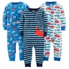 Boys and girls baby cotton rompers, foot coveralls, jumpsuits, children's warm pajamas, no foot cover cotton rompers 210908