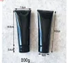 30pcs 100ml 200ML tubi morbidi in plastica nera vuoti contenitori per imballaggio crema cosmetica emulsione lozione alta qty254h