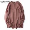 GONTHWID Ripped Destroyed Holes Distressed Sweaters Mens Knitted Pullover Sweater Male Hip Hop Fashion Loose Sweater Streetwear 210929