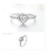 Modian Exquisite 925 Sterling Silver Vintage Hearts AAA Clear CZ Finger Rings for Women Luxury Wedding Statement smycken Bijoux9301174