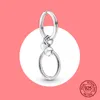 Moments Medium och Small Bag Charm Holder Set Key Ring Fit Pandora DIY med originallåda