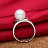 Sinya 925 Sterling Silver Ring med 9-10mm Naturlig sötvattenspärla Fine Smycken Bröllop Brand Engagemang Ring för Women Lover