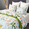 Bonenjoy Queen Size Bedding Floral Impresso Verão Ropa de Cam Chão Grande Cama Grande Set Fronha para Bedroom Flower Printing Bedding 210319