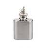 Portable 1oz 2oz Mini Stainless Steel Hip Flasks Wine Keychains Mens Key Rings Outdoor Travel Sports Accessories