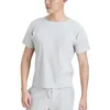 IEFB/camisetas plisadas con personalidad a la moda para hombre, camisetas de manga corta con cuello redondo para hombre, camisetas elásticas 9Y3844 JK020 210524